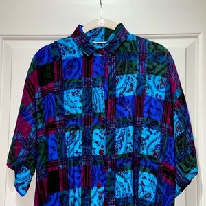 Multi blue block abstract